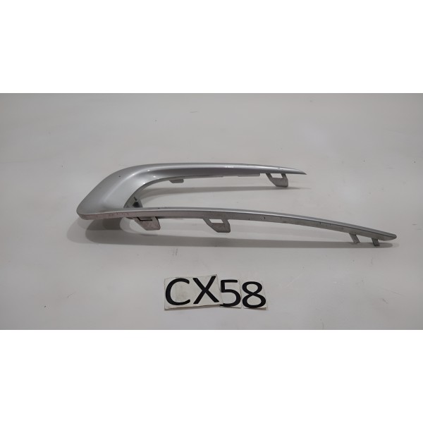 Moldura Farol Milha Esquerdo Peugeot 2008 2015/17 Original Prateado