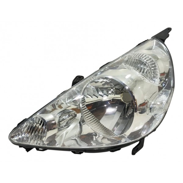 Farol Lado Esquerdo Fit 2003 04 05 06 07 2008 Cromado Esquerdo/motorista