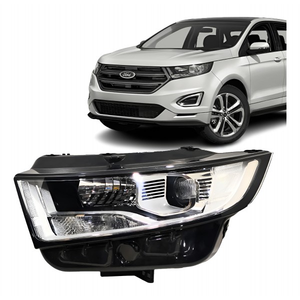 Farol Elétrico Edge 2016 2017 2018 C/ Motor & C/ Projetor Esquerdo/motorista
