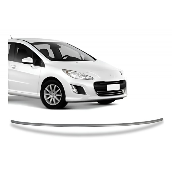 Friso Grade Dianteira Superior Cinza Peugeot 308 2012 A 2015 Cinza Brilhante