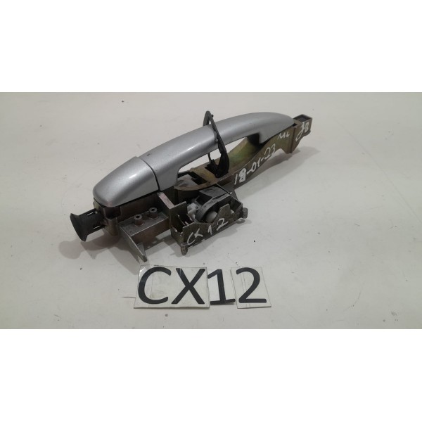 Maçaneta Externa Dianteira Lado Esquerda C3 Novo 2014 Diante Prateado