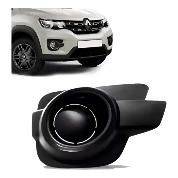 Grade Parachoque Kwid 17/22 Dir Preta Sem Furo Milha Preto