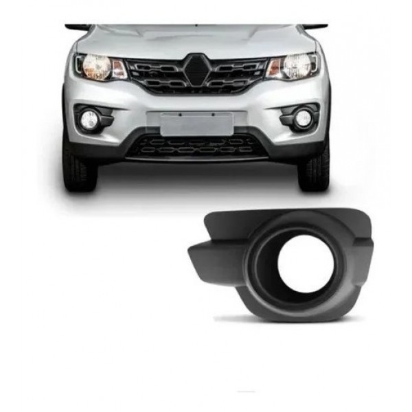 Grade Moldura Milha C/furo Renault Kwid 217/22 Esq 28053 Preto