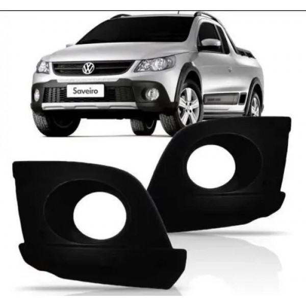Grade Moldura Do Milha Saveiro Cross G5 10/13 Direito 25336 Preto