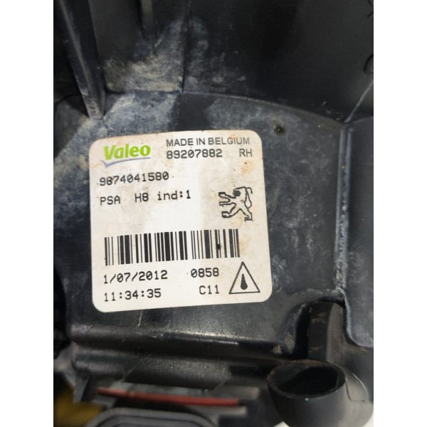 Farol Auxiliar Milha Peugeot 308 2012 A 2015 Lado Direito Branco