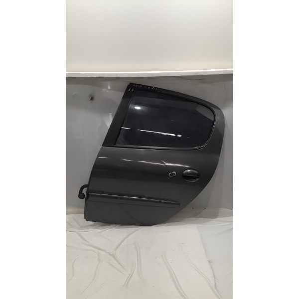 Porta Traseira Esquerda Peugeot 207 09/ Apenas Lata Detalhe Preto