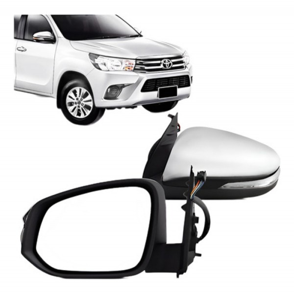 Retrovisor Hilux 2016 A 2023 Elétrico Rétrátil Com Pisca