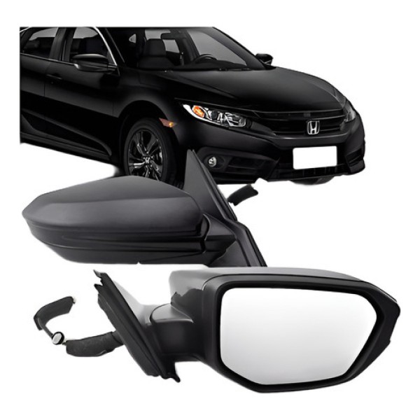Retrovisor Civic 2017 Até 2021 Elétrico Sem Pisca Direito