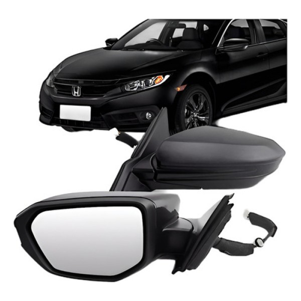 Retrovisor Civic 2017 Até 2021 Elétrico Sem Pisca Esquerdo