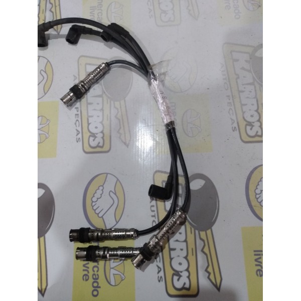 Jogo Cabos Vela + Velas Original Ngk Gol G3 G4 G5 Polo Fox