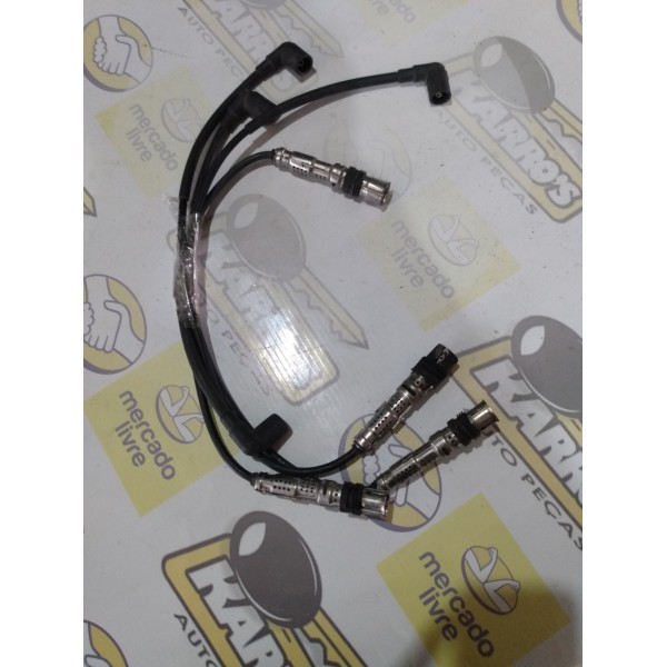 Jogo Cabos Vela + Velas Original Ngk Gol G3 G4 G5 Polo Fox