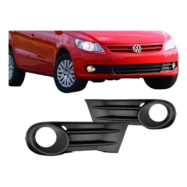 Moldura Grade Farol Milha G5 Voyage Gol Preto Esq Preto Esquerdo