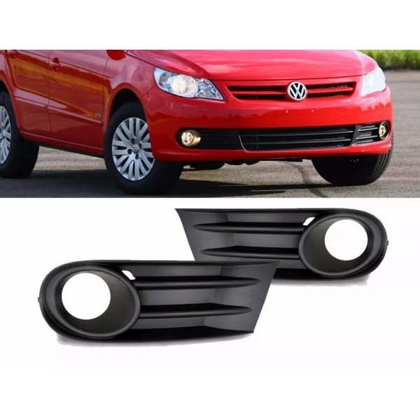 Moldura Grade Farol Milha G5 Voyage Gol Preto Esq Preto Esquerdo