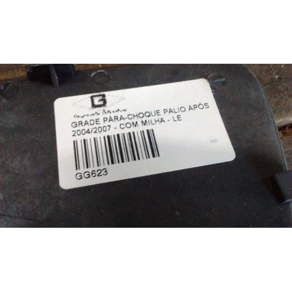 Grade Esquerda Milha Palio Siena 04 05 06 07 C/ Furo Preto Esquerdo