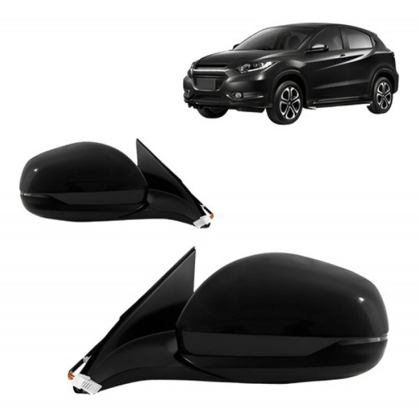 Par Retrovisor Hrv 2016 A 2021 Eletrico Retratil Com Pisca