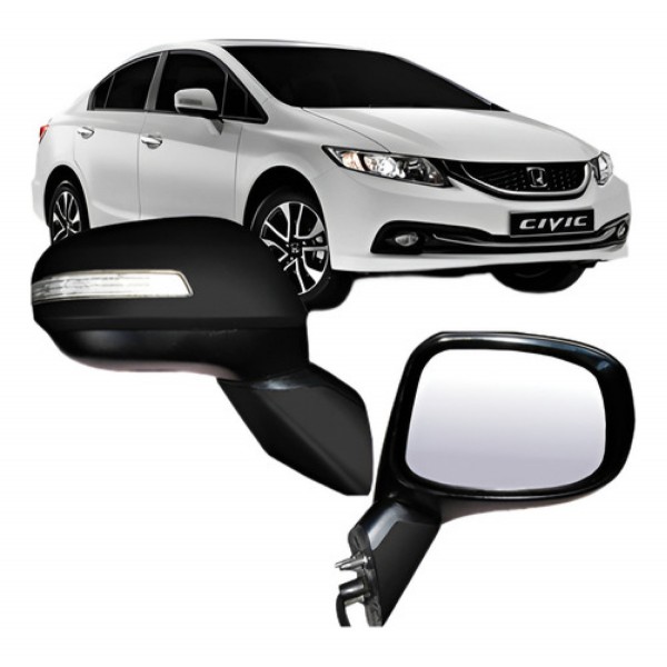 Par Retrovisor New Civic 2013 2014 2015 Com Pisca