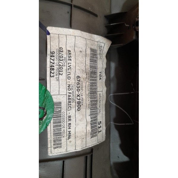 Forro Porta Traseira Direita Cobalt 1.8 2012