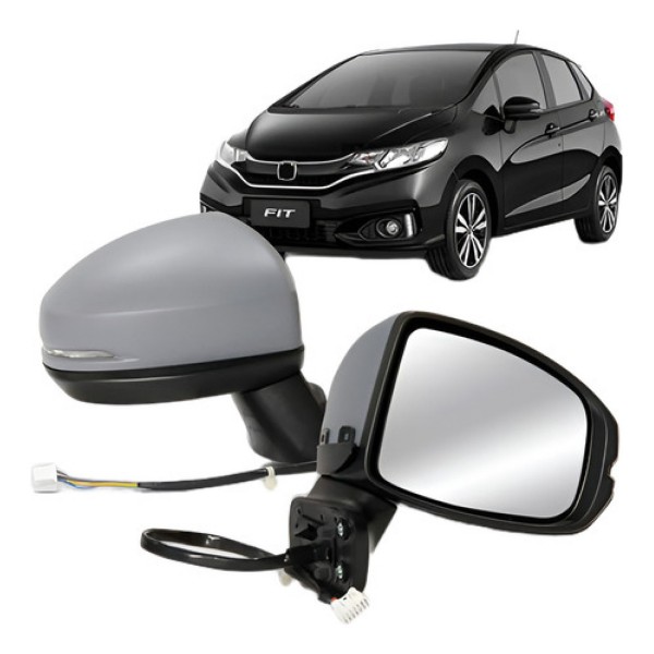 Par Retrovisor Elétrico Fit Wrv C/ Aqueced.  Pisca 14 A 202