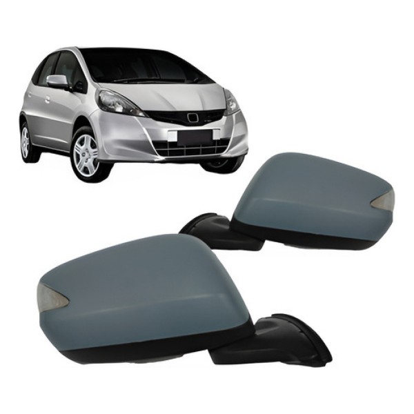 Par Retrovisor Eletrico Retratil Fit Com Pisca 2009 A 2014