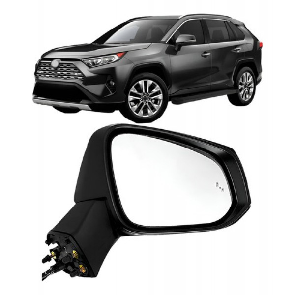 Retrovisor Rav4 2019 A 2020 Elétrico C/ Pisca C/ Ponto Cego