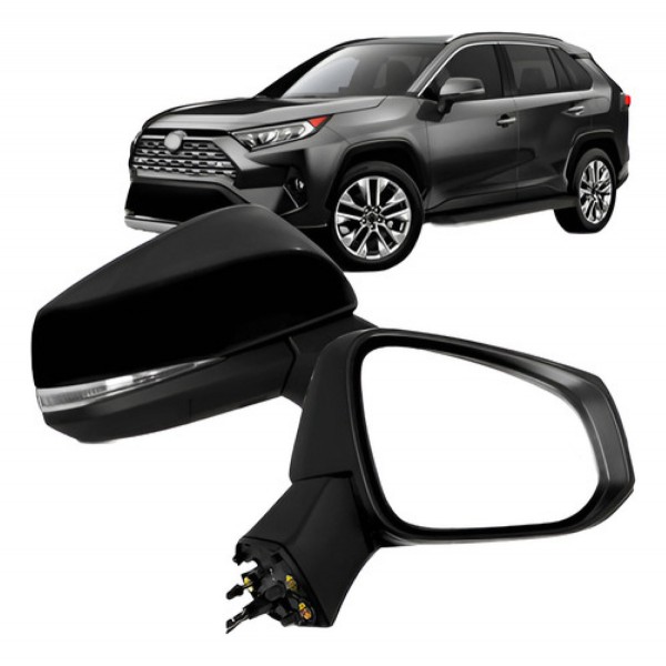 Par Retrovisor Rav4 2019 A 2020 Regulagem Elétrica C/ Pisca