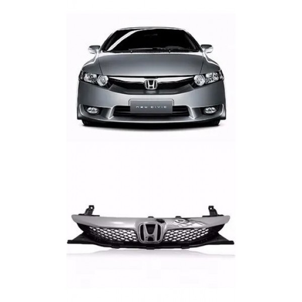 Grade Radiador New Civic 09/11 Cromada Fosco