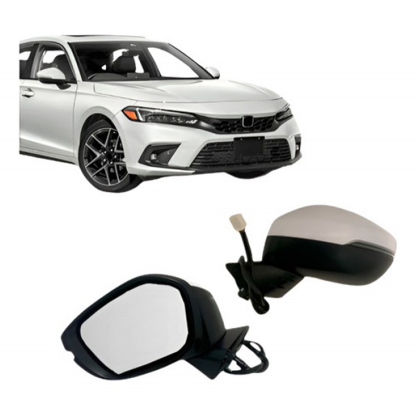 Par Retrovisor Externo Civic 2023 2024 Elétrico Retrátil