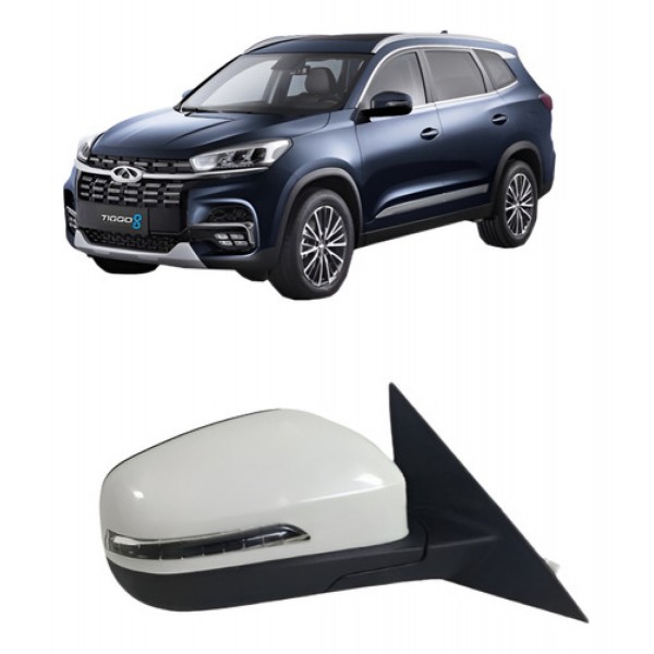 Retrovisor Eletrico Tiggo 8 2021 2022 2023 C/pisca 8 Fios Ld