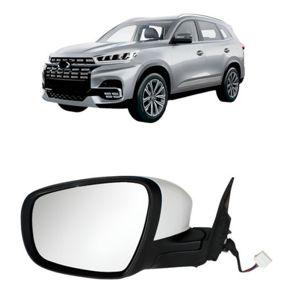 Retrovisor Tiggo 8 2021 2022 2023 Eletrico Com Pisca 8 Fios