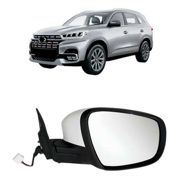 Retrovisor Tiggo 8 2021 2022 2023 Eletrico Com Pisca 8 Fios
