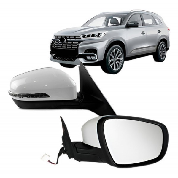 Par Retrovisor Tiggo 8 2021 A 2023 Eletrico C/ Pisca 8 Fios