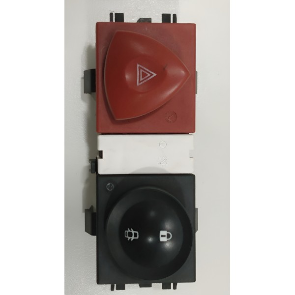 Botão Comando Alerta E Portas Megane 2.0 2007/ 373257 Preto