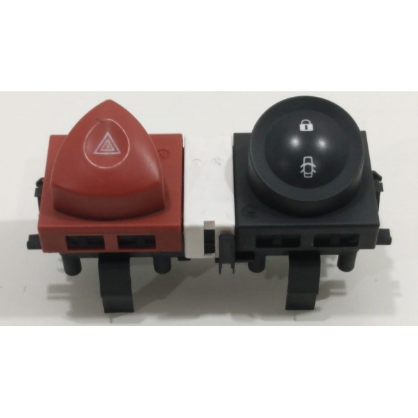 Botão Comando Alerta E Portas Megane 2.0 2007/ 373257 Preto