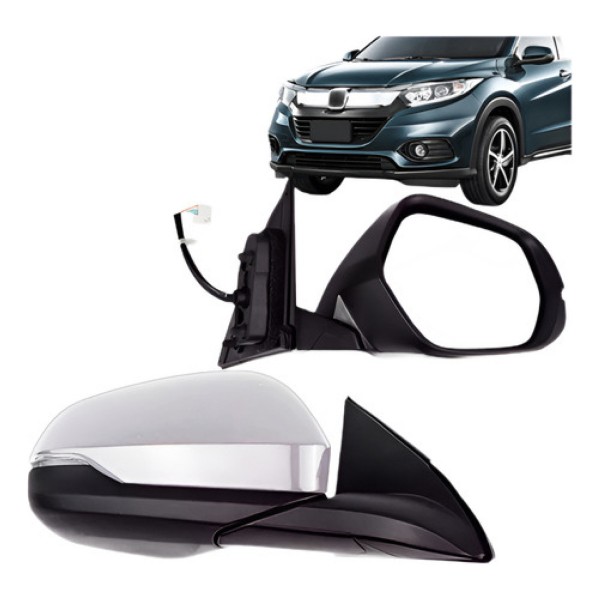 Par Retrovisor Hrv 2015 A 2021 Eletrico C/ Pisca E Aquecedor