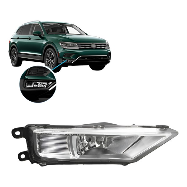 Farol Milha Tiguan Allspace 2018 2019 2020 2021 Cromado