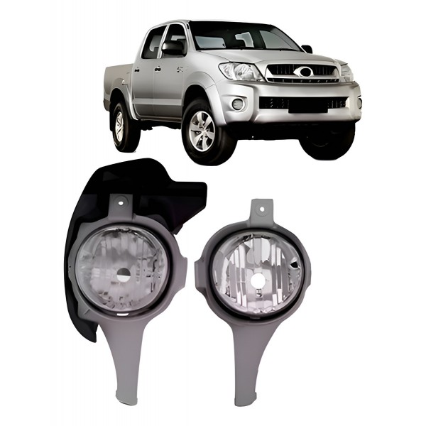 Par Farol Milha Auxiliar Hilux Srv 2005 A 2008 C/suporte