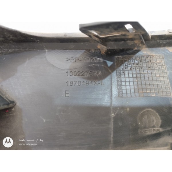 Moldura Farol Milha Esquerda Fiat Mobi Original Mopar Preto Esquerdo