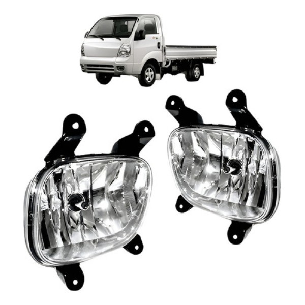 Par Farol Milha  Bongo K2700 / K2500 2005 A 2012 Cromado