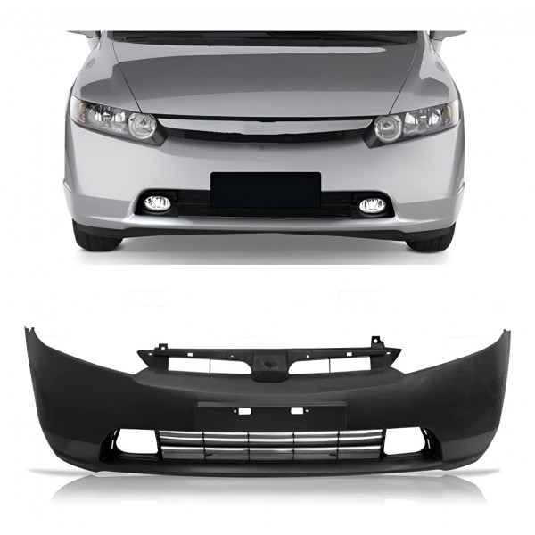 Parachoque Dianteiro Civic 2006 2007 2008 C/furo E Ressalto