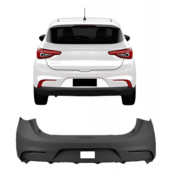 Parachoque Traseiro Argo 2017 Até 2024 Sem Furo