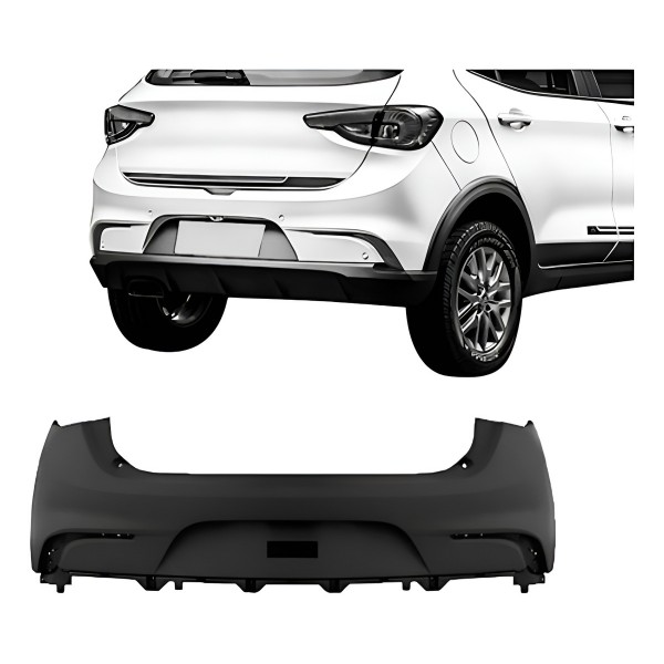 Parachoque Traseiro Argo 2017 18 A 2024 Sem Furo Sensor Orig