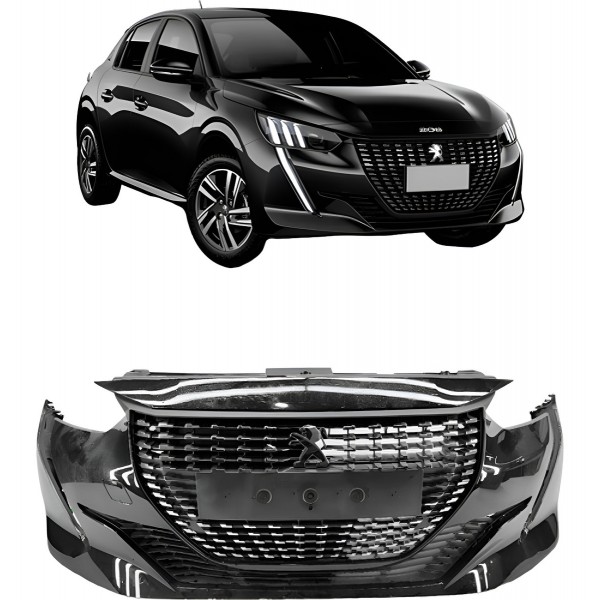 Parachoque Para Peugeot 208 Ano 2020 A 2024 C/ Grade E Friso