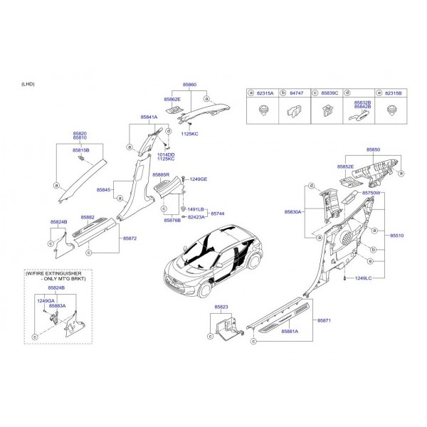 Acabamento Da Coluna Dianteira Inferior Direita Veloster