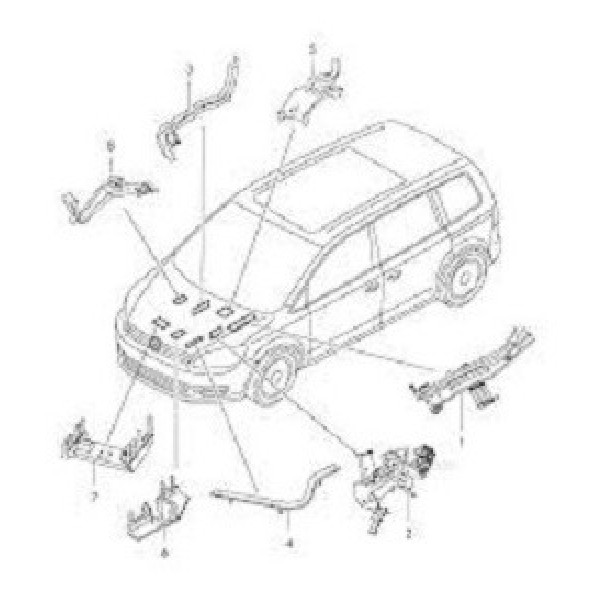 Suporte Guia  Chicote  Audi  Q3  Gol  1k8971615e