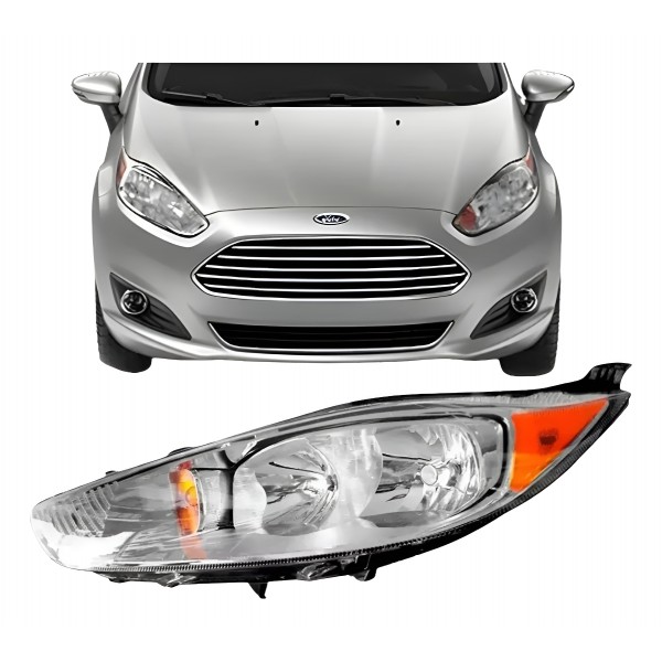 Farol New Fiesta Mexicano 2013 A 2017 Lado Esquerdo Ambar Esquerdo/motorista