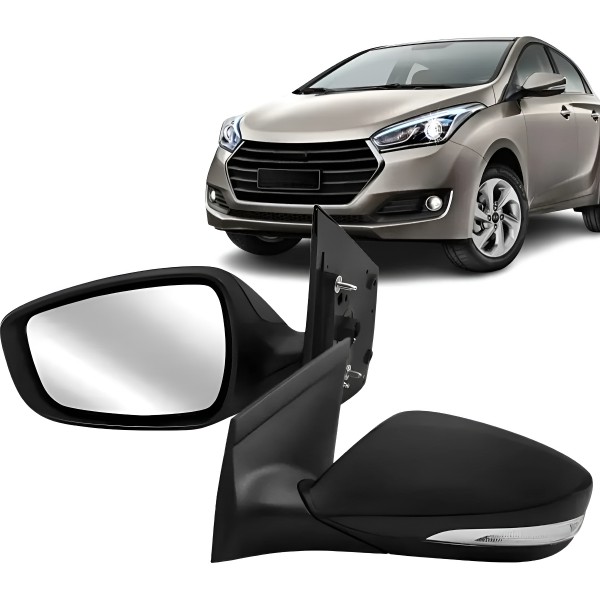 Retrovisor Eletrico Hb20 2012 A 2019 Lado Direito 5 Fios