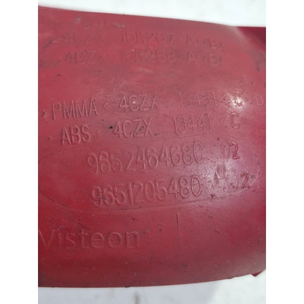 Refletor Parachoque Traseiro Esquerdo C4 Hatch 2008 A 2014 Vermelho