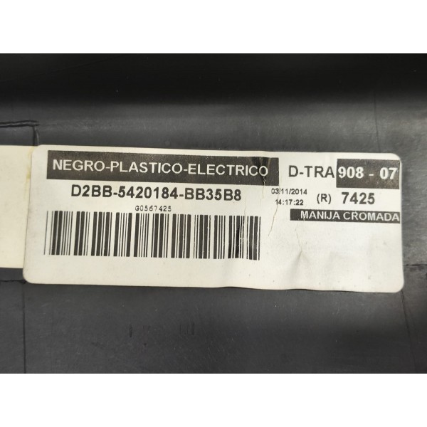 Forro Porta Traseiro Direito New Fiesta 2011 A 2019 Pretoo