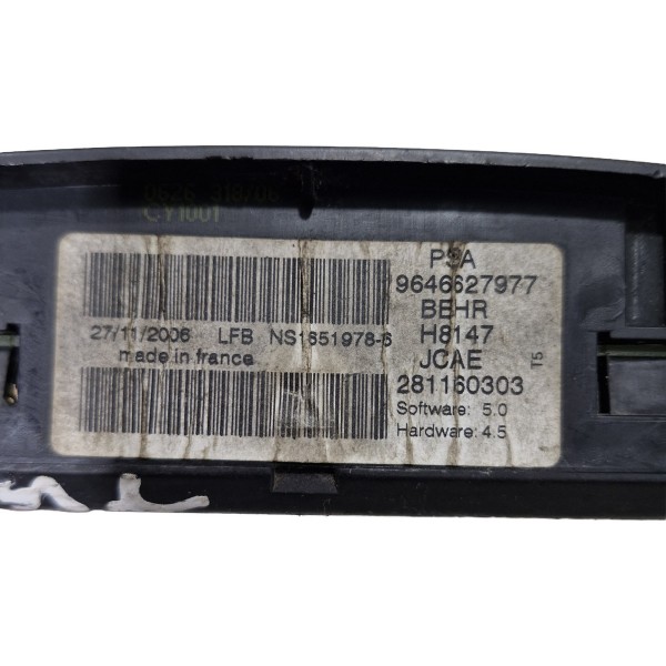 Comando Ar Condicionado Peugeot 307 2007/2012 9646627977