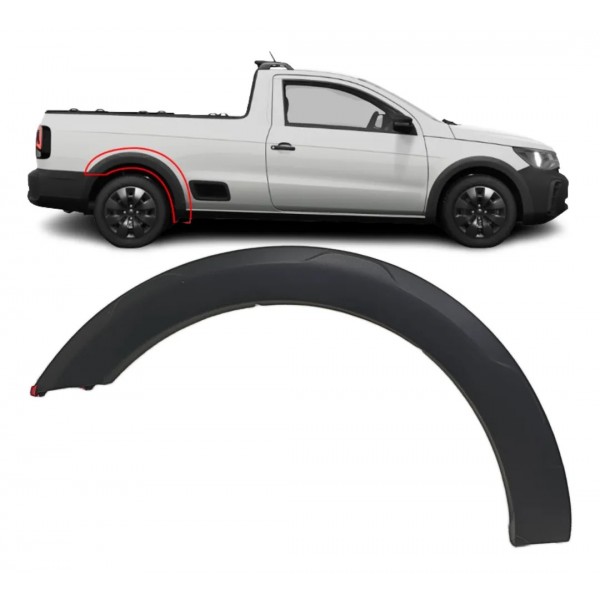 Moldura Paralama Traseiro Direito Saveiro 2023 A 2026 Preto